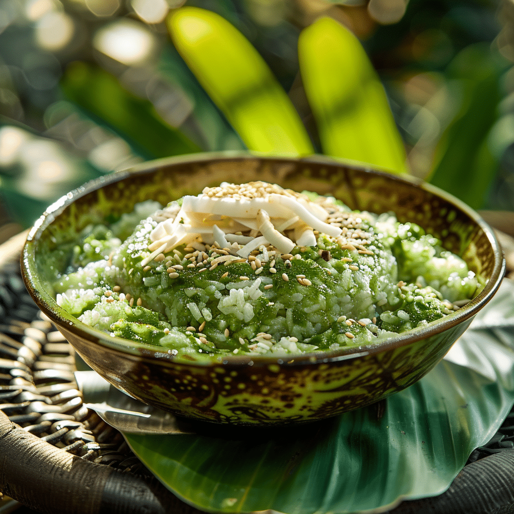 Pandan Coconut Sticky Rice Recipe - Recipe Image