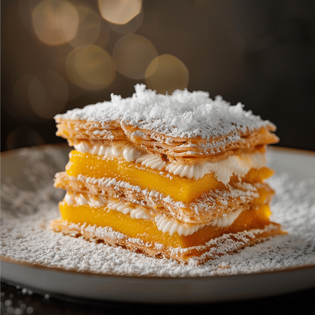 Coconut Rice Mille-Feuille with Mango Layers Recipe - Recipe Image