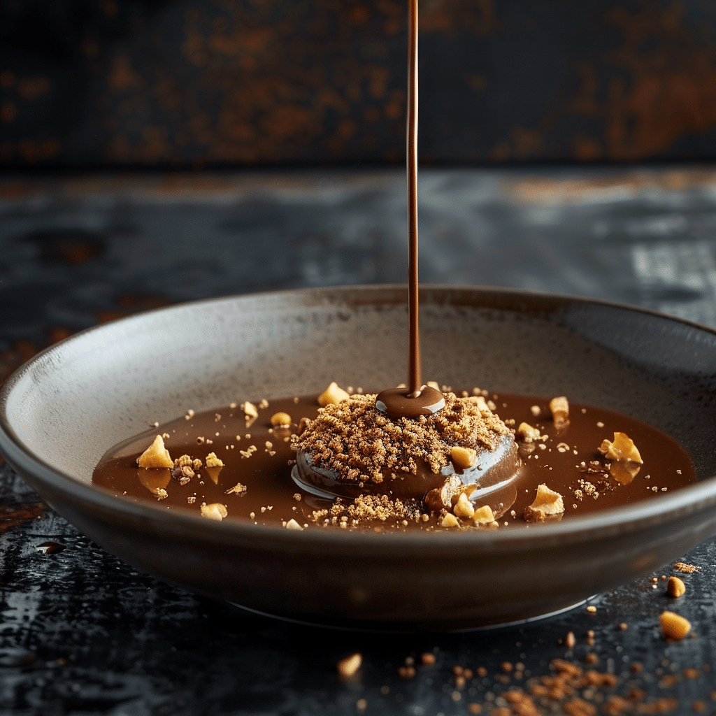 Chocolate Tahini Cream with Date Caramel Recipe - Recipe Image