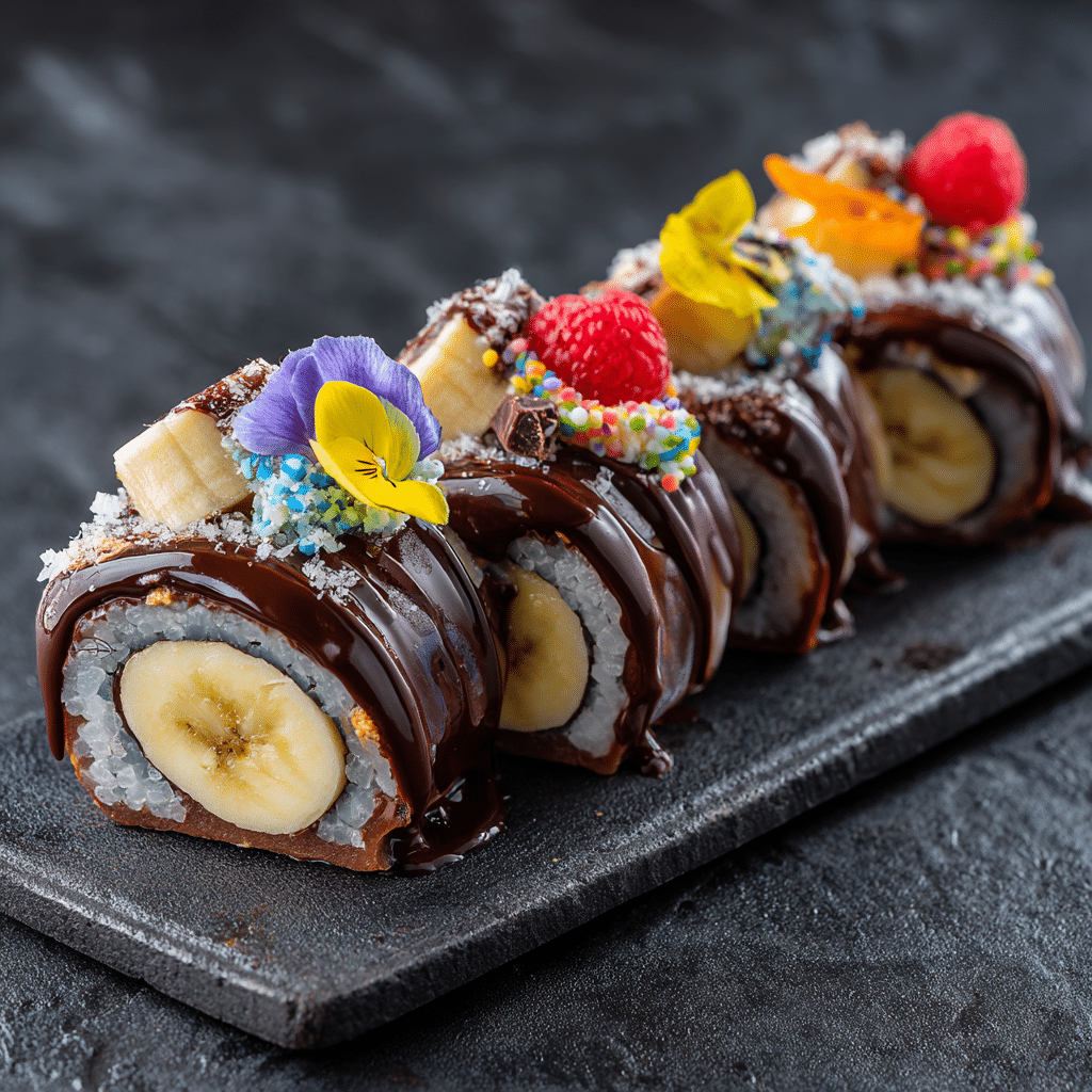 Chocolate Banana Sushi Rolls Recipe - Recipe Image
