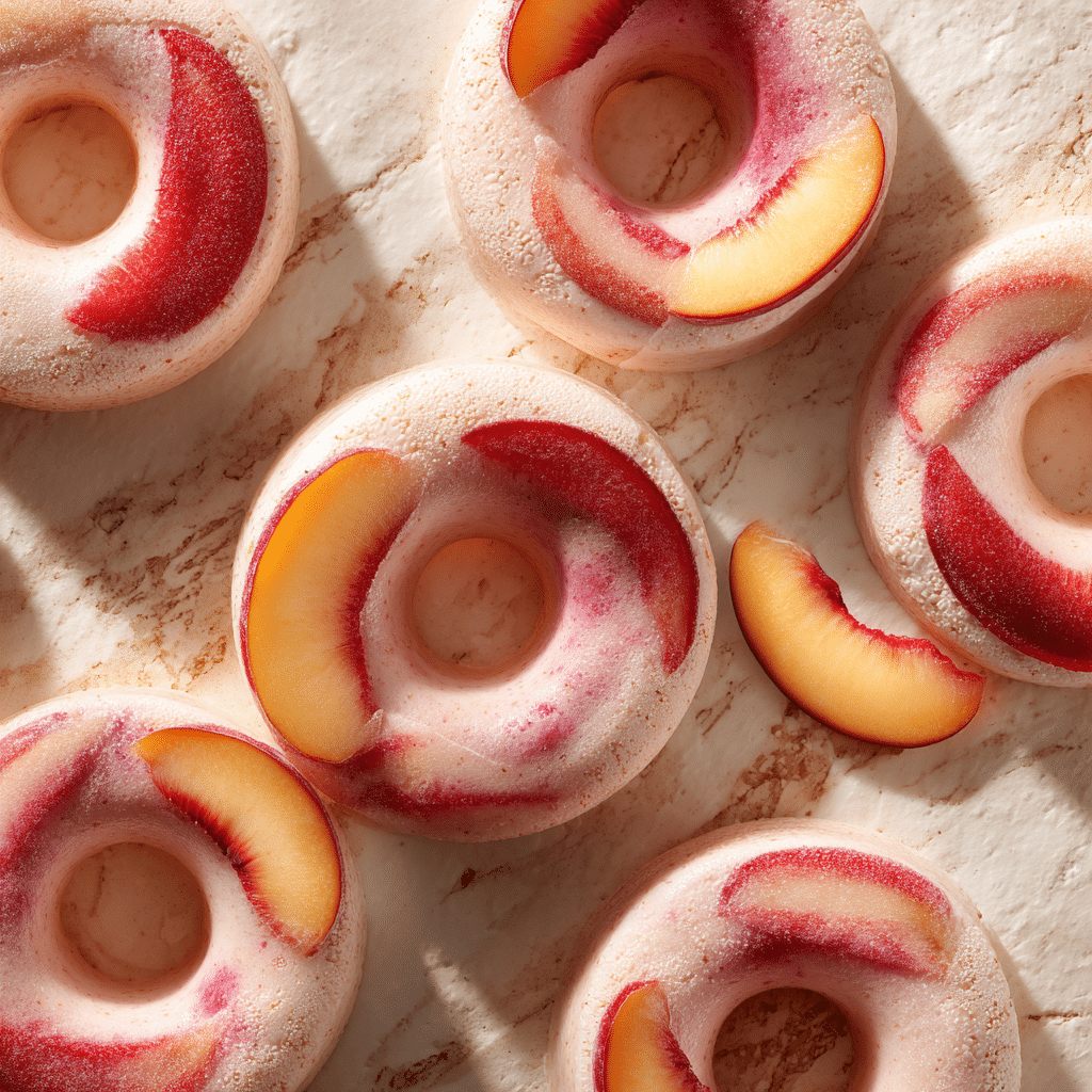 Frozen Peach Yogurt Rings Recipe - Recipe Image