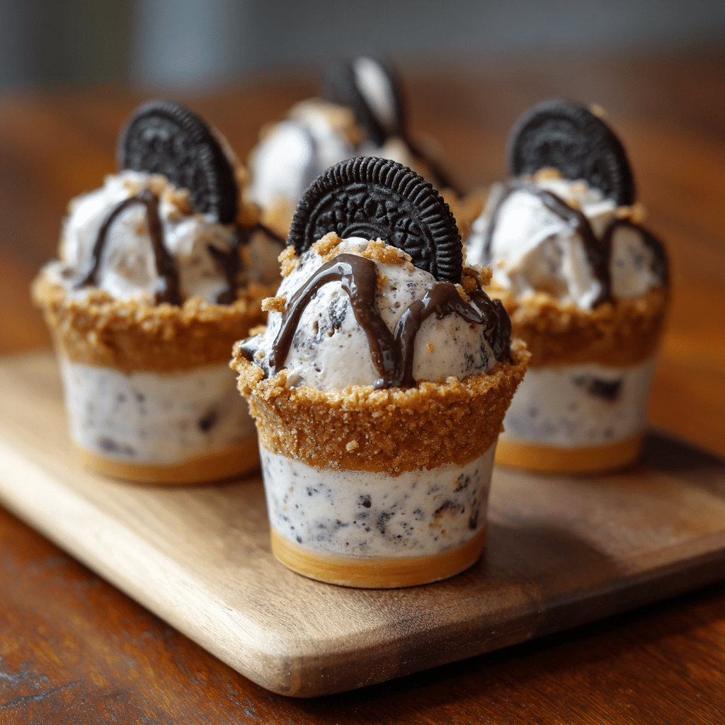 Mini Oreo Ice Cream Cups Recipe - Recipe Image