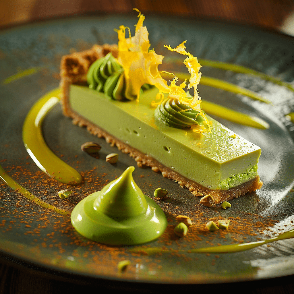 Pistachio Praline Tart with Orange Zest Cream Recipe - Recipe Image