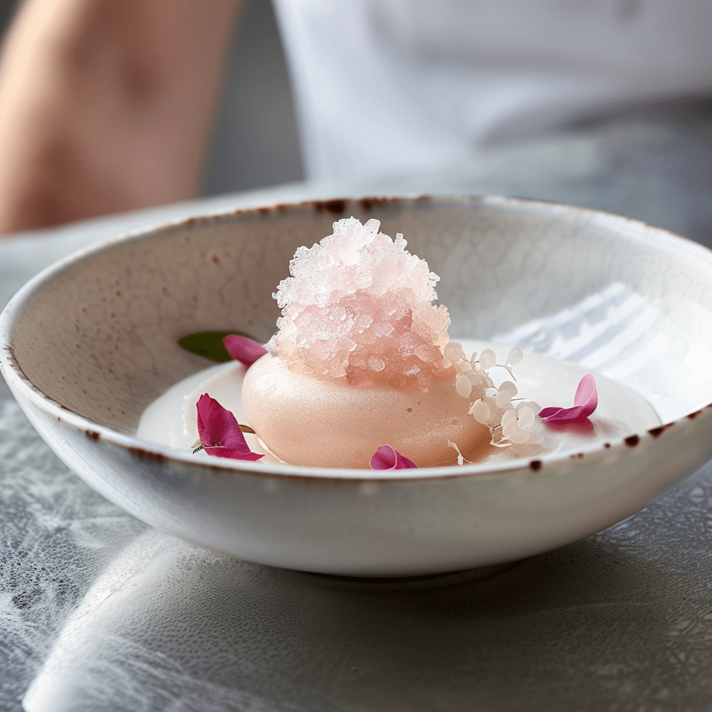 Lychee Rose Granite with Coconut Cream Recipe - Recipe Image