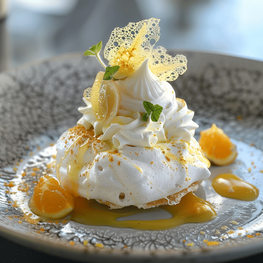 Yuzu Citrus Pavlova with Passionfruit Core Recipe - Recipe Image