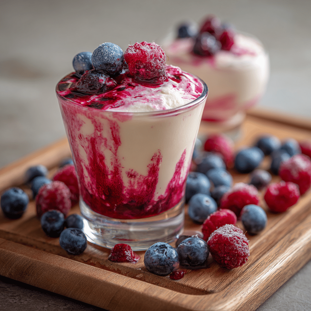 Yogurt Cream with Berry Drop Recipe