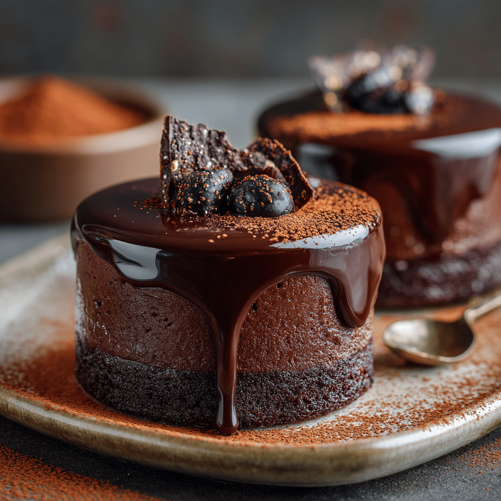 Dark Chocolate Ganache with Cocoa Dust Recipe
