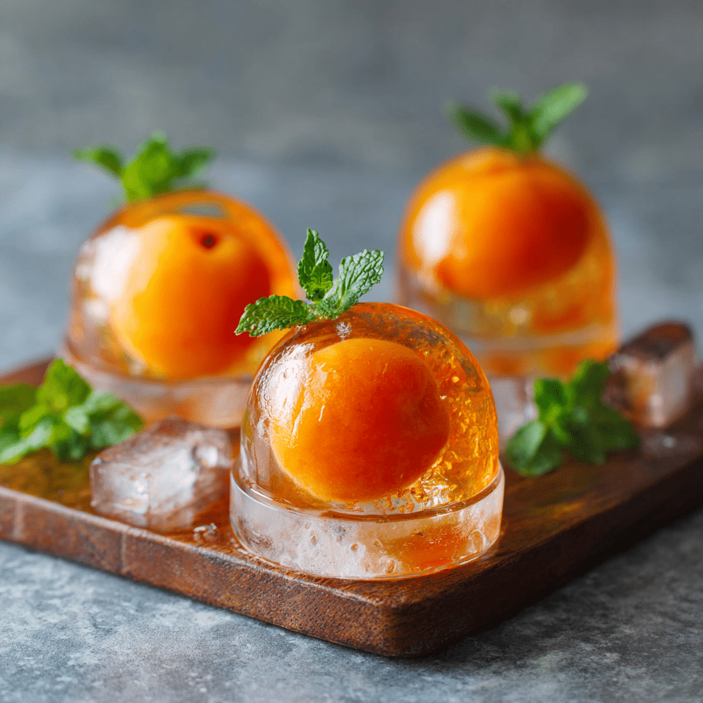 Apricot Honey Ice Sphere Recipe - Recipe Image
