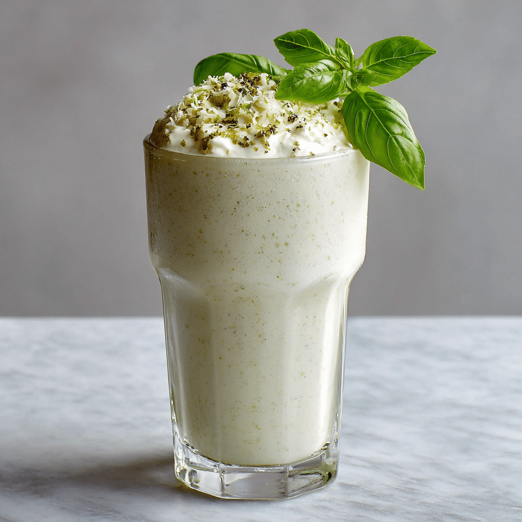 Basil Parmesan Savory Milkshake Recipe - Recipe Image