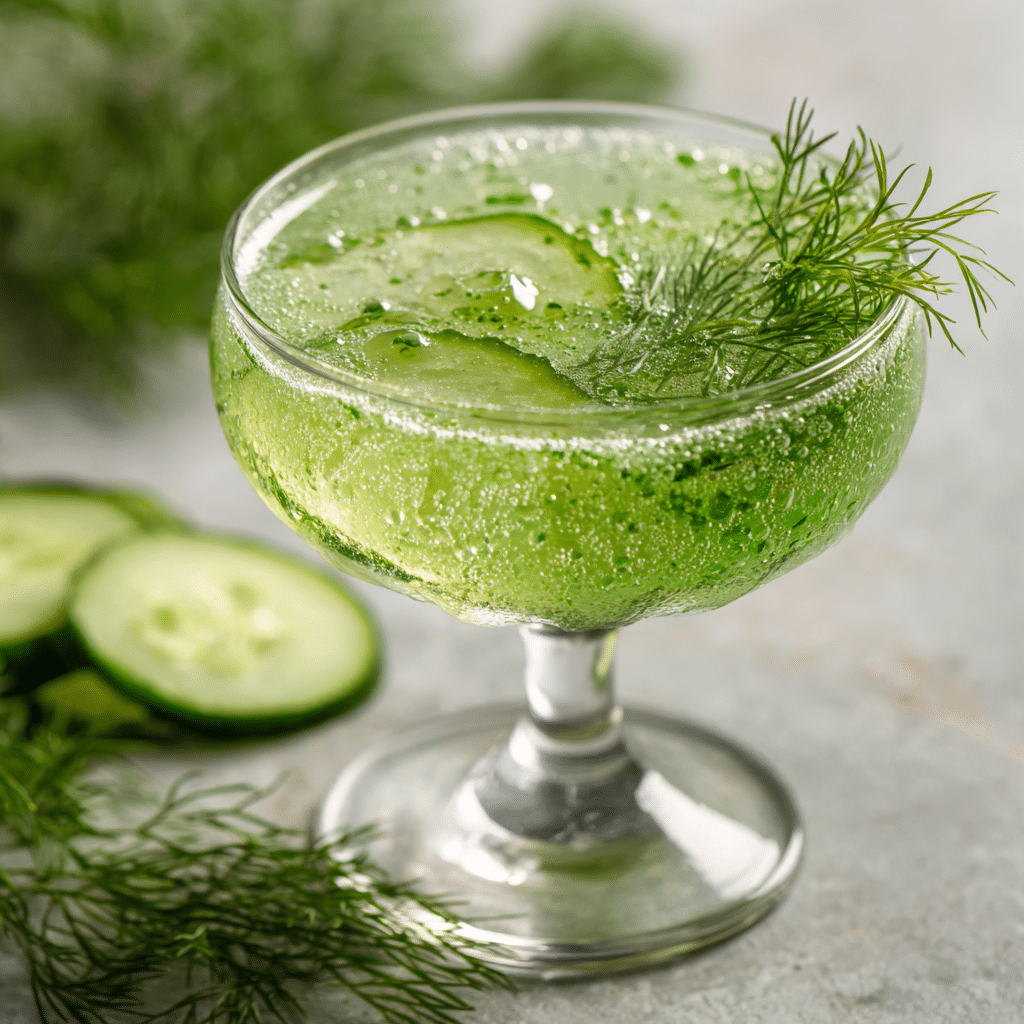 Cucumber Dill Sparkling Drink Recipe - Recipe Image