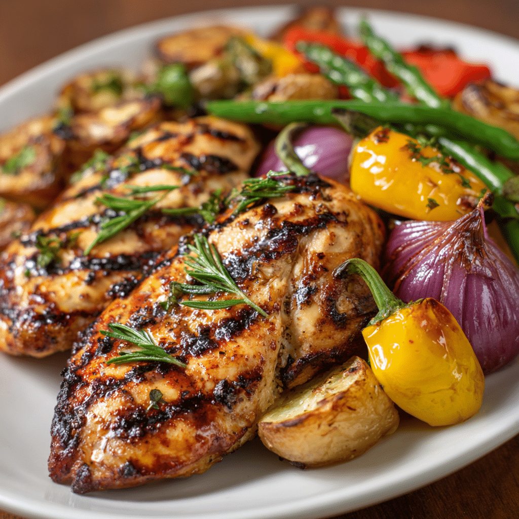 Grilled Chicken with Veggies Recipe - Recipe Image