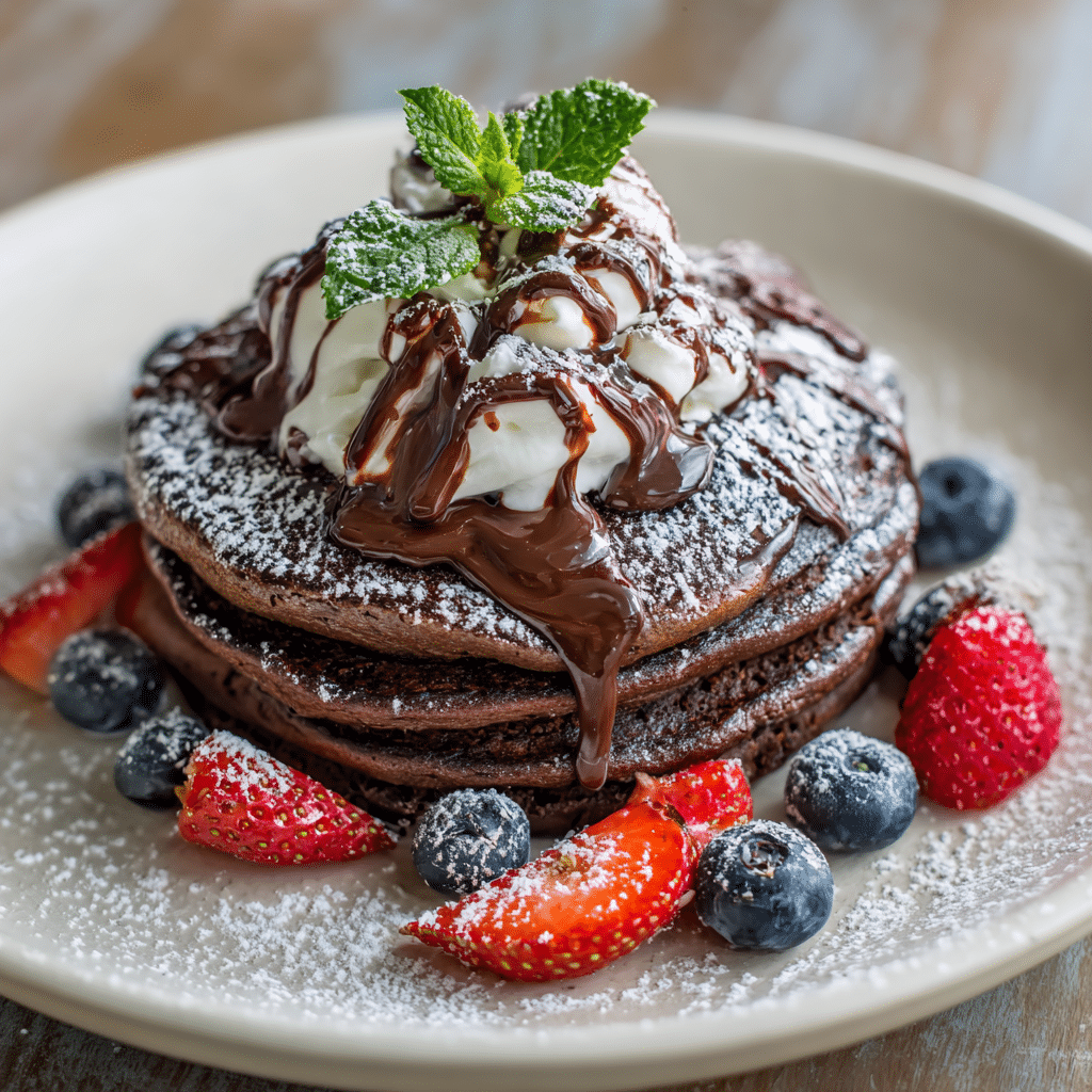 Chocolate Pancakes Recipe - Recipe Image