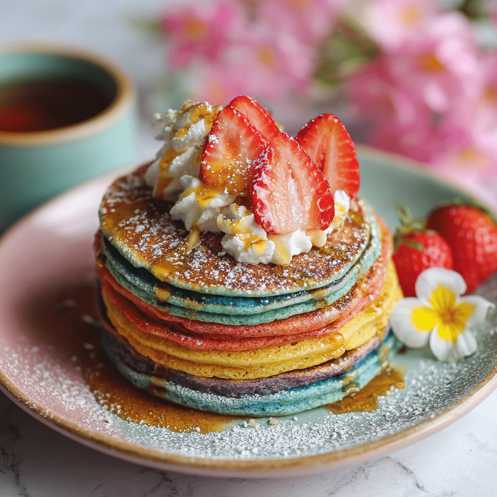 Rainbow Pancakes Recipe - Recipe Image