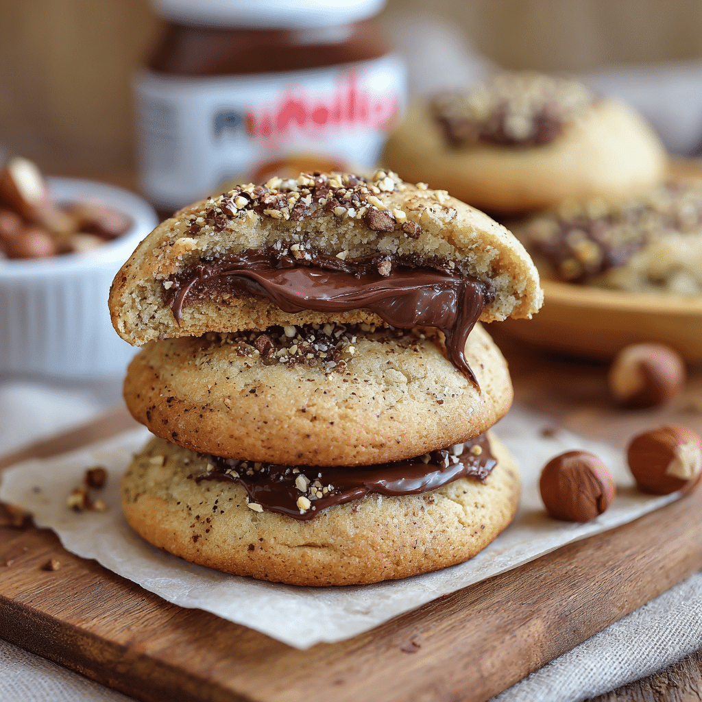 Nutella Stuffed Cookies Recipe - Recipe Image