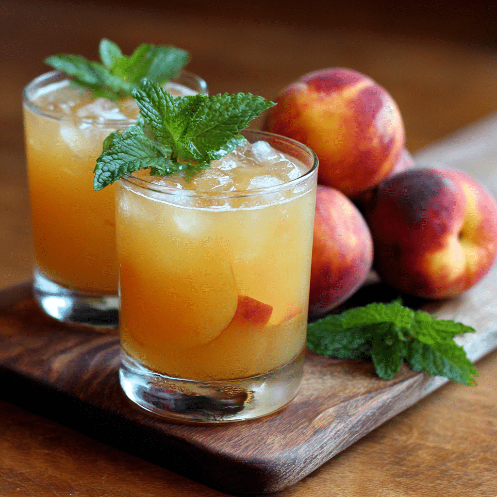 Peach Iced Drink Recipe - Recipe Image