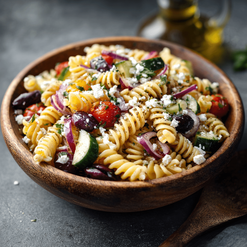 Greek Pasta Salad Recipe - Recipe Image