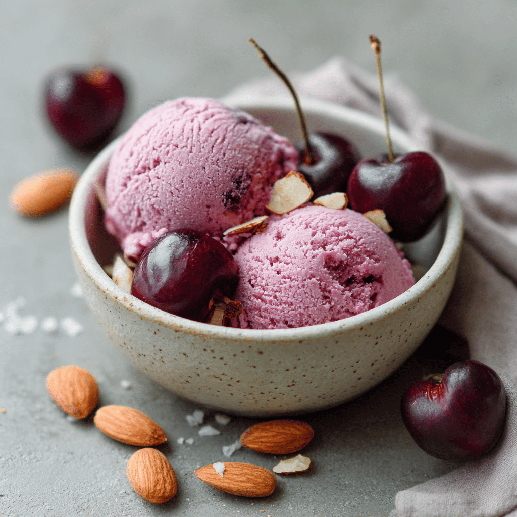 Cherry Almond Ice Cream Recipe - Recipe Image