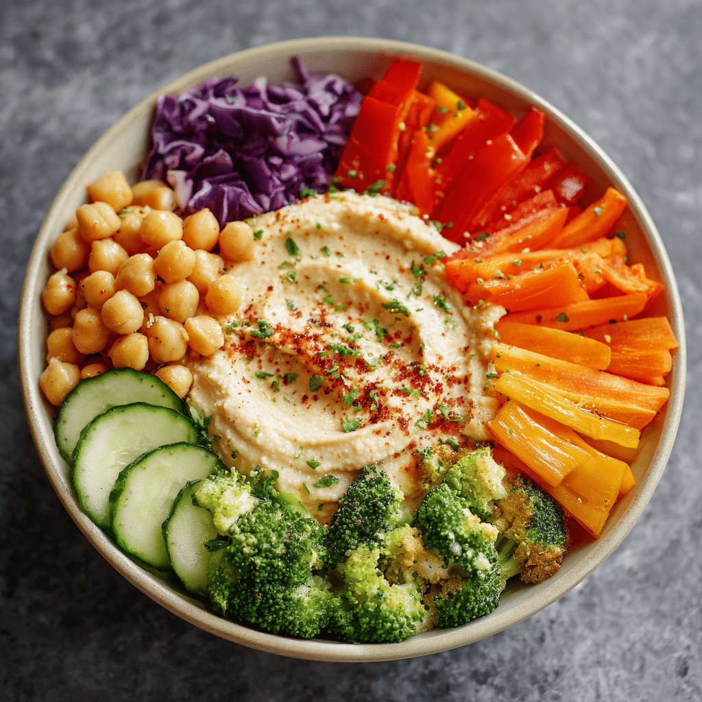 Hummus Veggie Bowl Recipe - Recipe Image