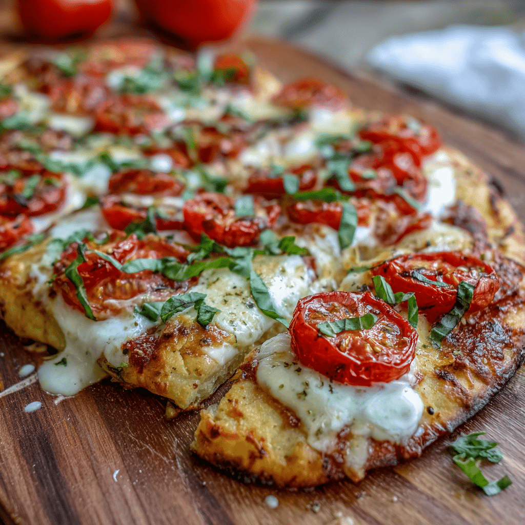 Margherita Flatbread Pizza Recipe - Recipe Image