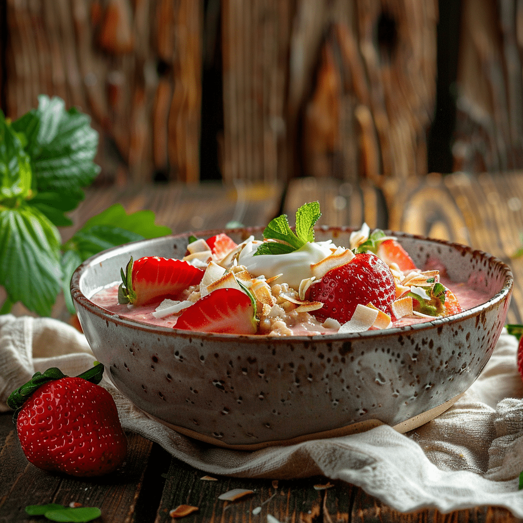 Strawberry Coconut Oatmeal Recipe - Recipe Image
