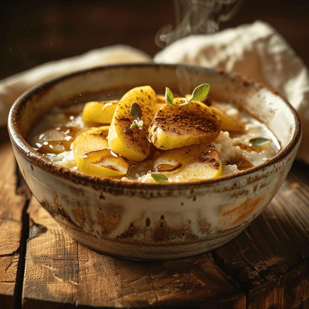 Warm Apple Cinnamon Rice Porridge Recipe - Recipe Image