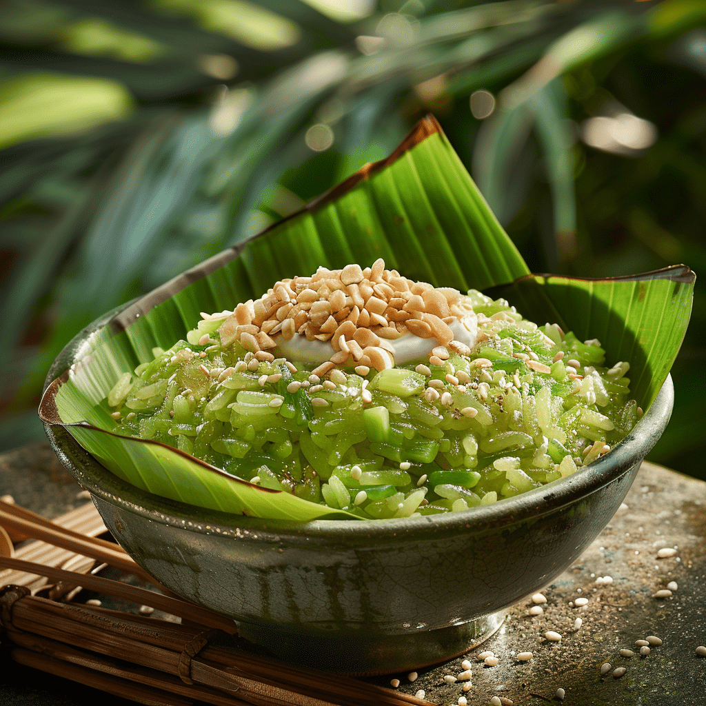 Pandan Coconut Sticky Rice Recipe - Recipe Image