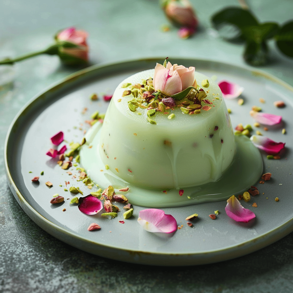 Pistachio Rose Rice Mousse Recipe - Recipe Image