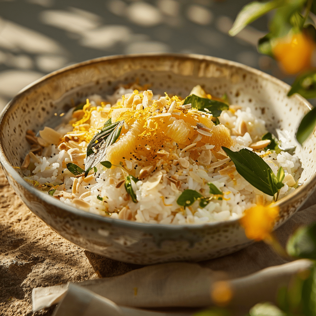 Honey Citrus Almond Rice Glow Recipe - Recipe Image