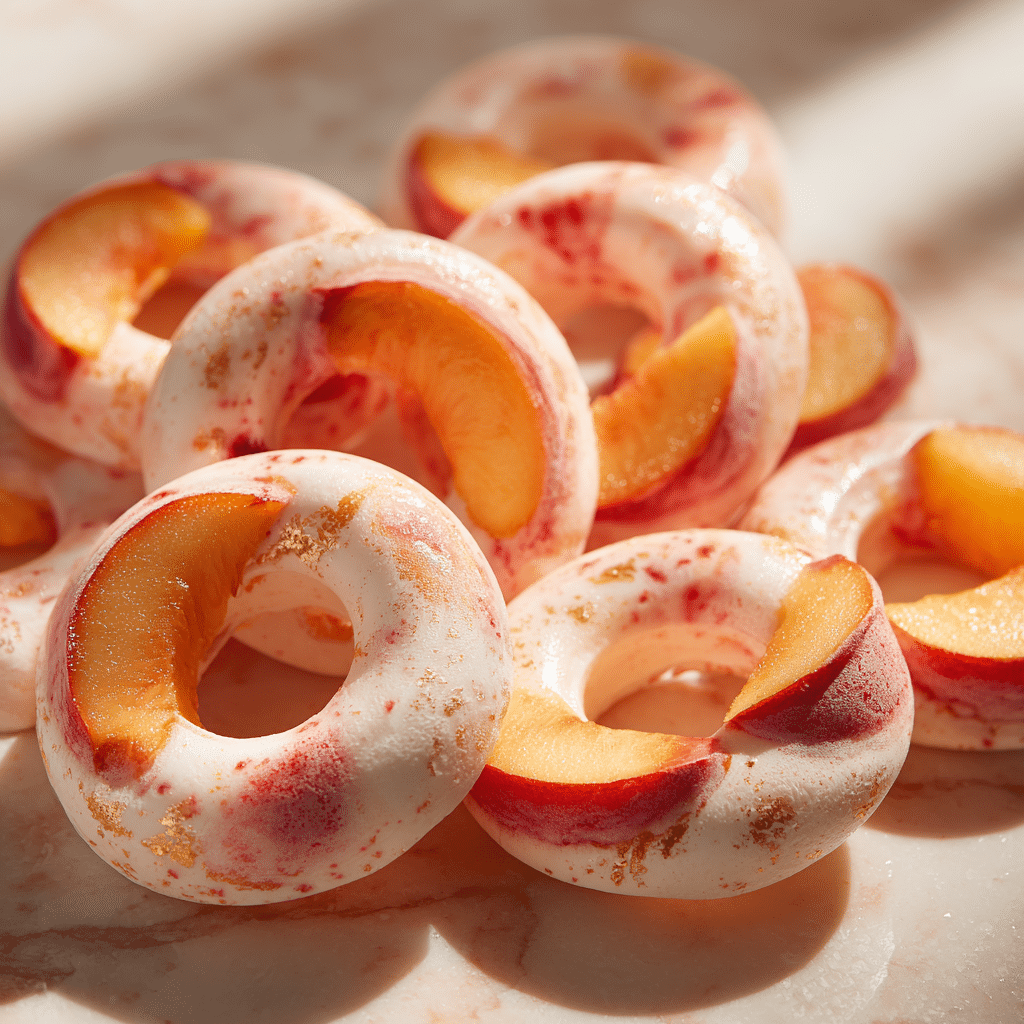 Frozen Peach Yogurt Rings Recipe - Recipe Image