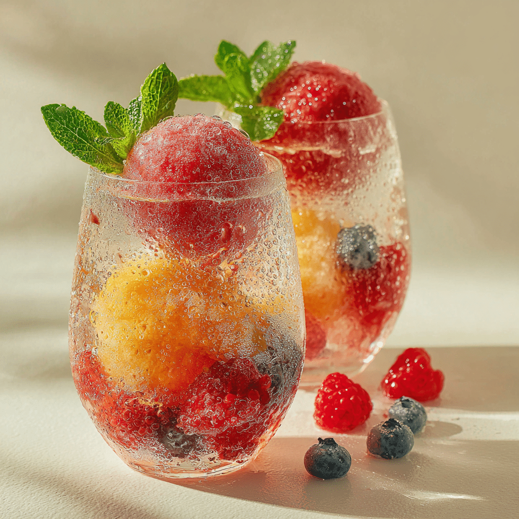 Sparkling Fruit Soda Floats Recipe - Recipe Image