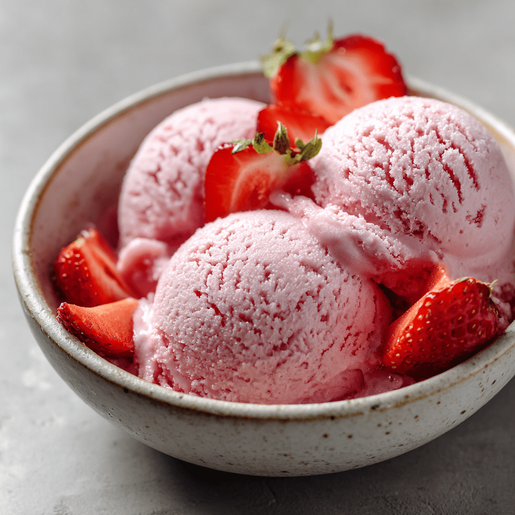 Instant Strawberry Ice Cream (No Cream) Recipe - Recipe Image