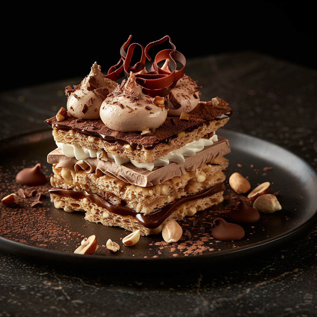Hazelnut Dacquoise with Chocolate Chantilly Recipe - Recipe Image