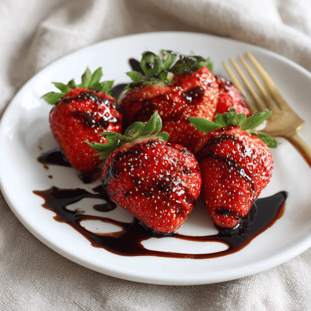 Fresh Strawberries with Aged Balsamic Recipe - Recipe Image