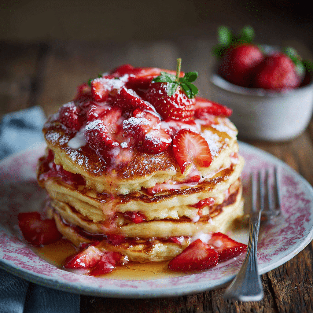 Strawberry Pancakes Recipe - Recipe Image