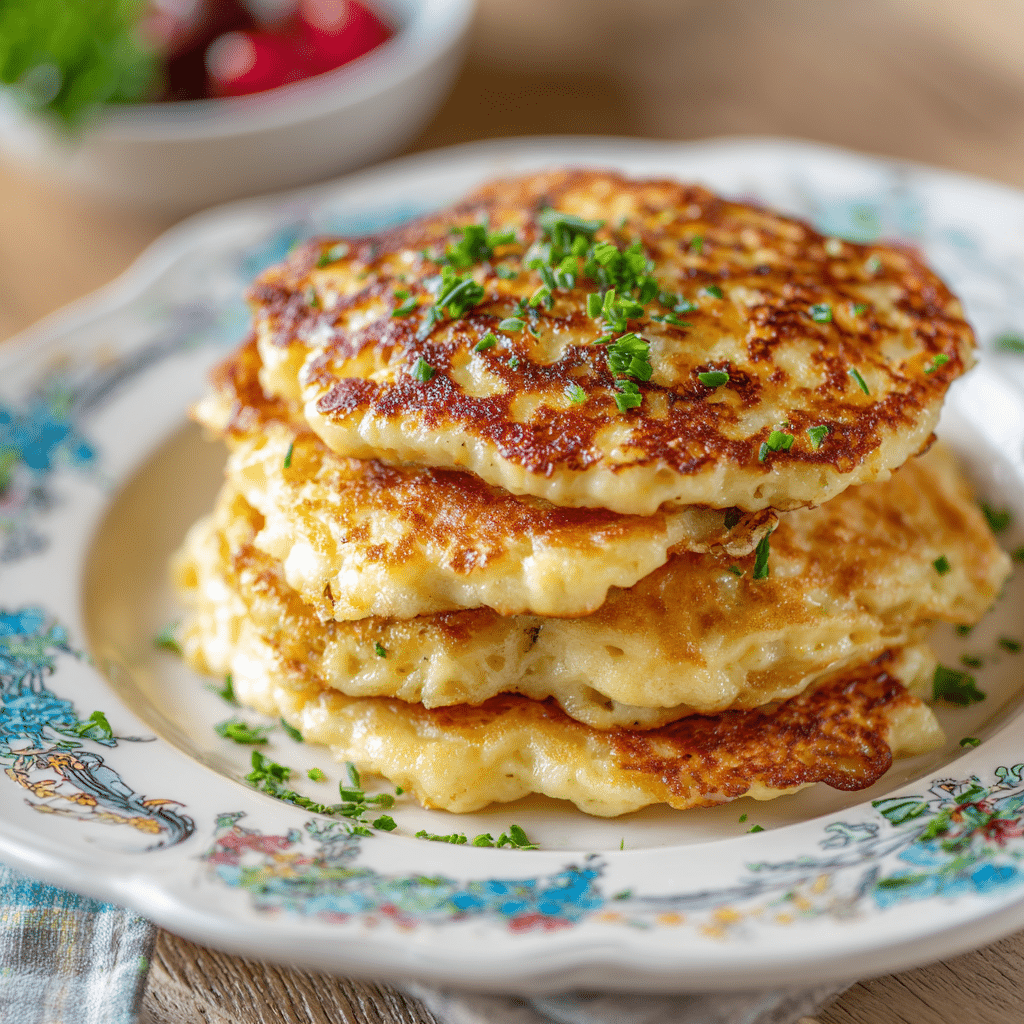 Savory Cheese Pancakes Recipe - Recipe Image