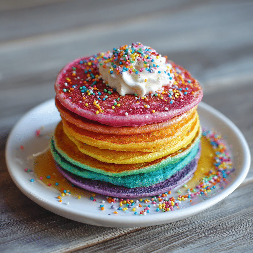 Rainbow Pancakes Recipe - Recipe Image