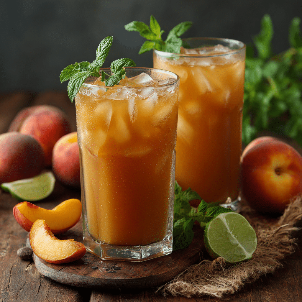 Peach Iced Drink Recipe - Recipe Image