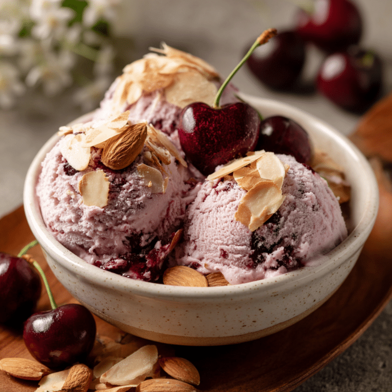Cherry Almond Ice Cream Recipe