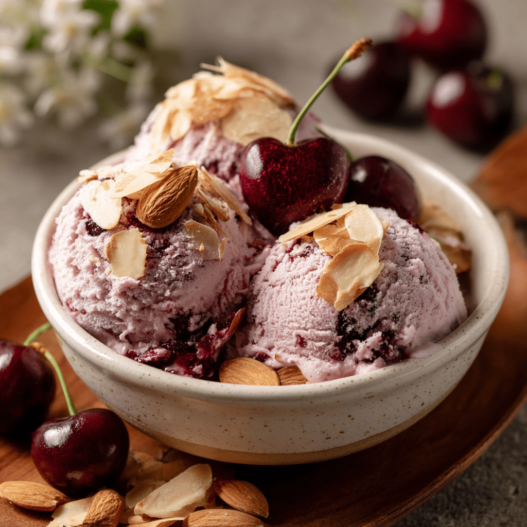 Cherry Almond Ice Cream Recipe