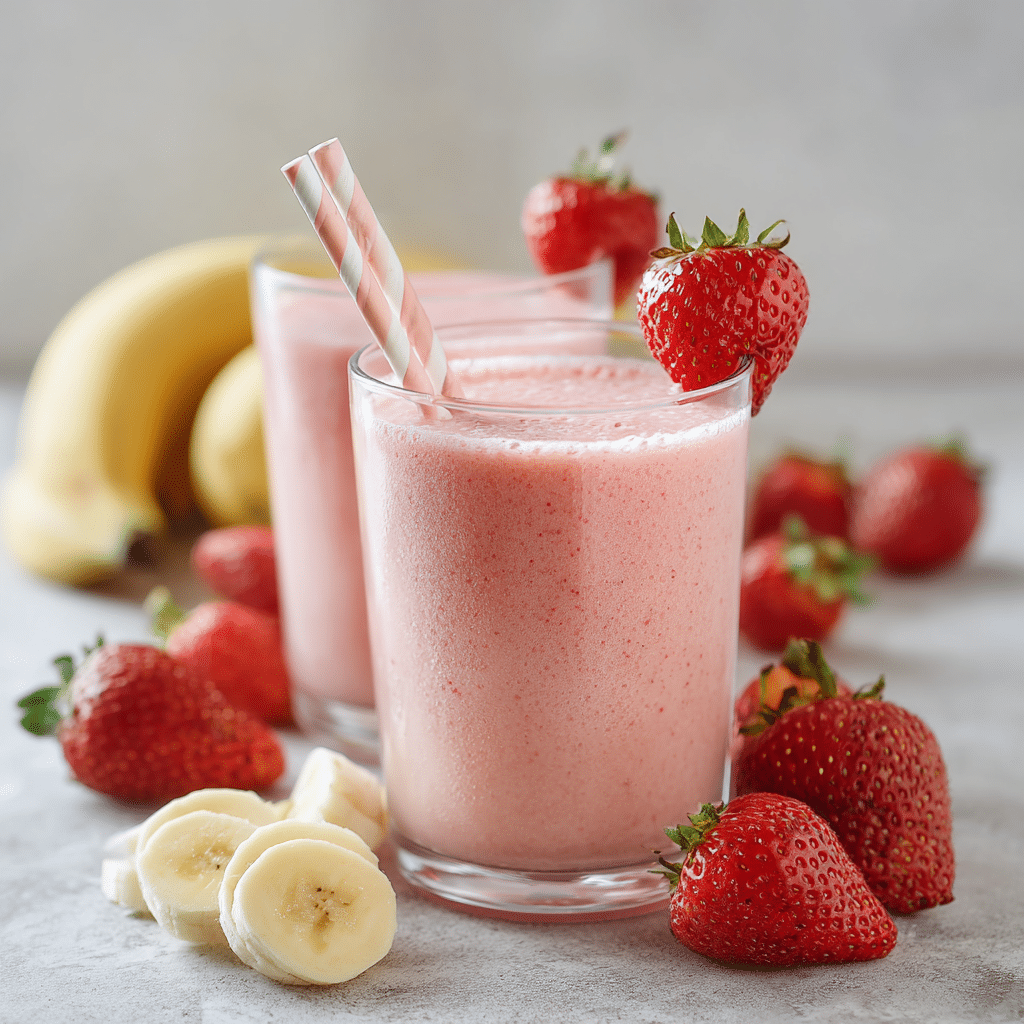 Banana Strawberry Smoothie Recipe - Recipe Image