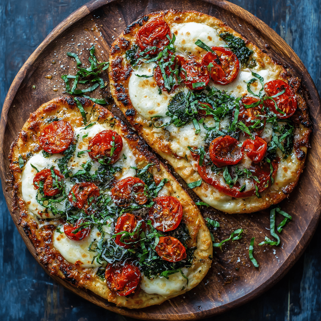 Margherita Flatbread Pizza Recipe - Recipe Image
