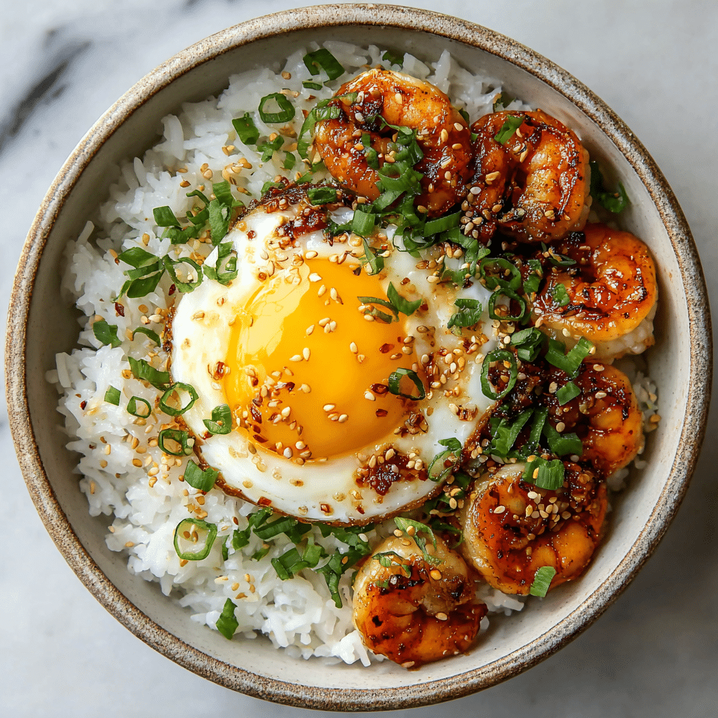 Shrimp Garlic Rice Bowl Recipe - Recipe Image