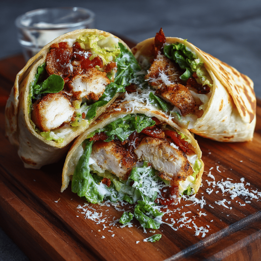 Chicken Caesar Wraps Recipe - Recipe Image