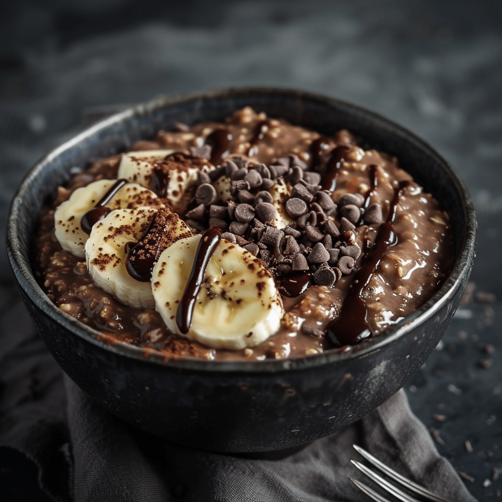 Chocolate Banana Oatmeal Bowl Recipe - Recipe Image