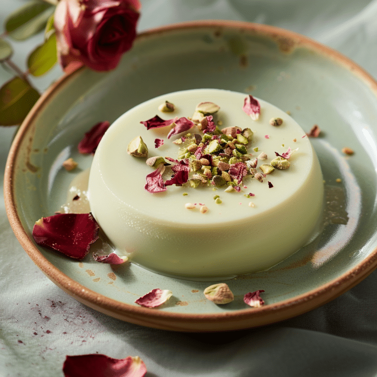 Pistachio Rose Rice Mousse Recipe