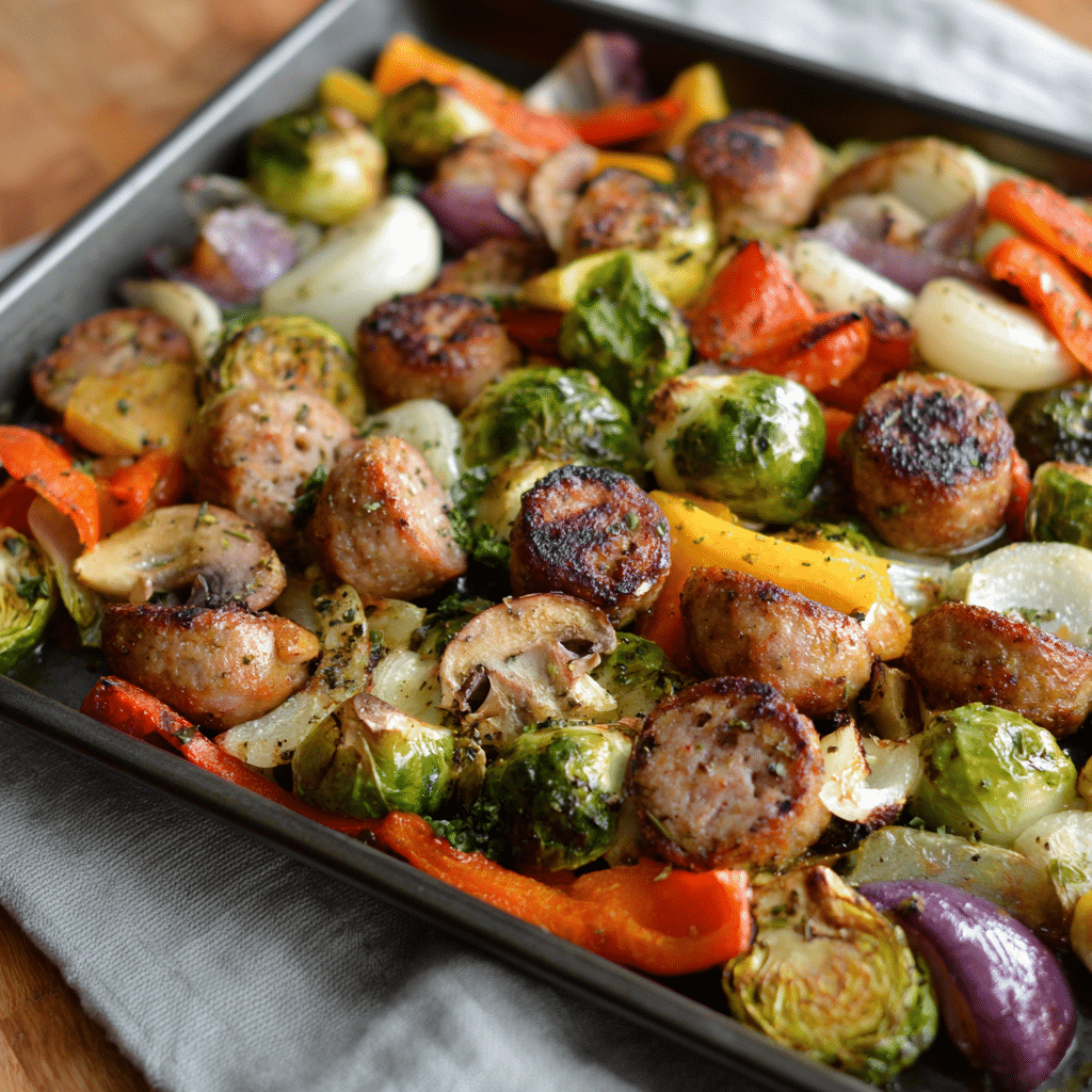 Sausage & Veggie Sheet Pan Dinner Recipe - Recipe Image