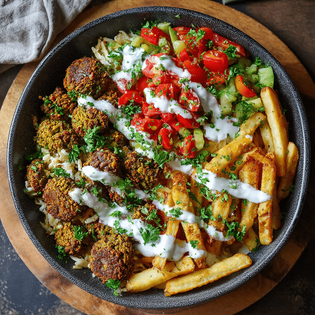 Falafel Fries Bowl Recipe
