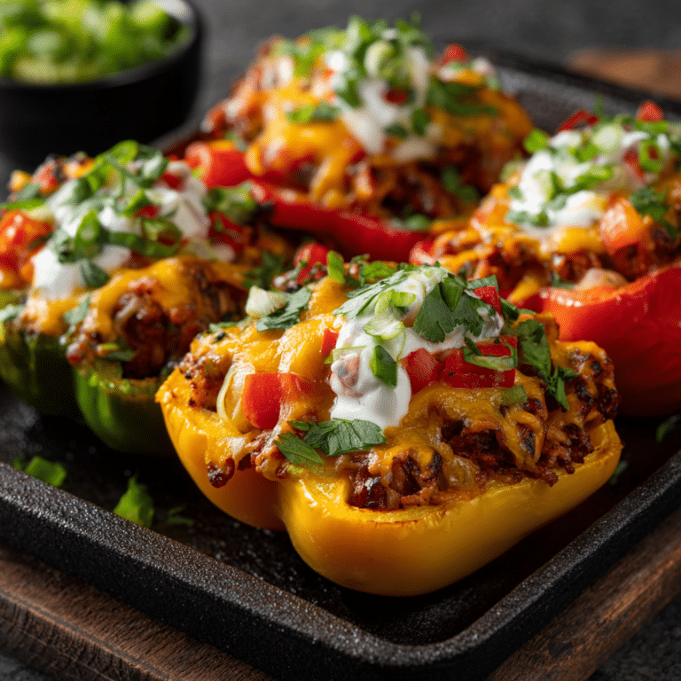 Stuffed Bell Pepper Boats Recipe