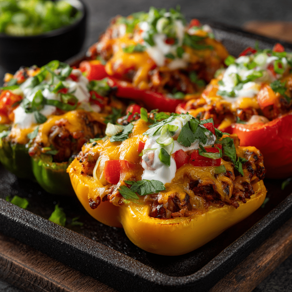 Stuffed Bell Pepper Boats Recipe
