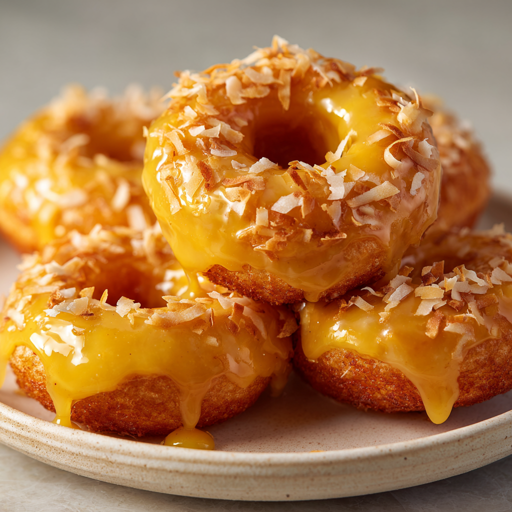 Mango Coconut Mochi Donuts Recipe